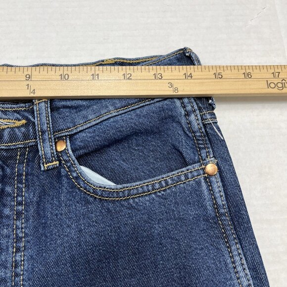 Wrangler Jeans Womnens 29/32 Wanderer High Rise Flare Dark Wash Denim Western - Picture 5 of 12